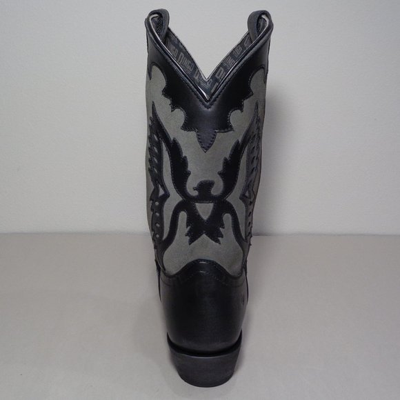 Dingo Size 10 M SILVERLAKE Black Leather Cowboy Western Boots New Men's Shoes - Picture 10 of 13